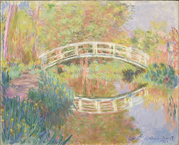 Bridge over a Pond of Water Lilies, Claude Monet (French, Paris 1840–1926 Giverny), Oil on canvas