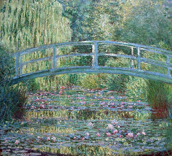 Bridge over a Pond of Water Lilies, Claude Monet (French, Paris 1840–1926 Giverny), Oil on canvas